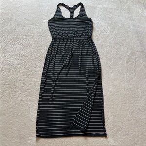 TOBI Stripe Racerback Midi Slit Dress
